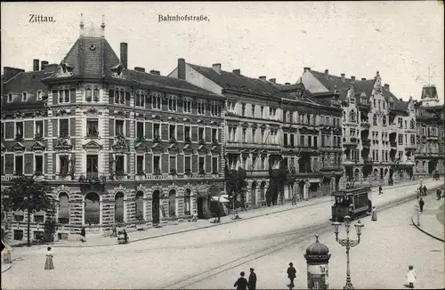 Ak Zittau in Sachsen, Bahnhofstraße