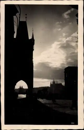 Ak Praha Prag Tschechien, Abendstimmung