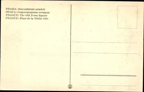 Ak Praha Prag Tschechien, The Old Town Square