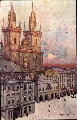 Künstler Ak Setelik, J., Praha Prag Tschechien, Staromeststke namesti