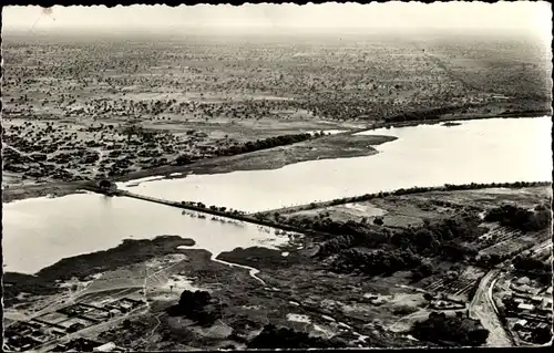 Ak Ouagadougou Burkina Faso, Vue sur le Barrage, Fliegeraufnahme