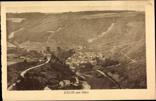 Ak Esch sur Sûr Esch an der Sauer Luxemburg, Totalansicht