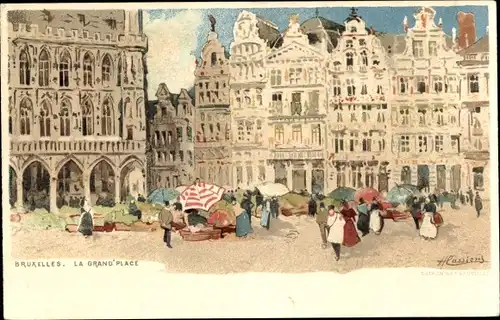 Künstler Litho Cassiers, H., Bruxelles Brüssel, La Grande Place