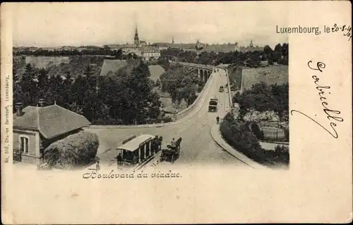 Ak Luxemburg Luxembourg, Boulevard du viaduc