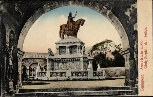 Ak Budapest Ungarn, König Stephan der Heilige