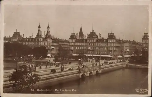 Ak København Kopenhagen Dänemark, Dr. Louises Bro, Brücke