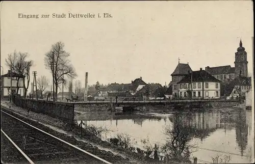 Ak Dettwiller Dettweiler Elsass Bas Rhin, Eingang zur Stadt