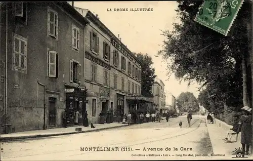 Ak Montélimar Drôme, Avenue de la Gare