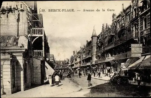 Ak Berck Plage Pas de Calais, Avenue de la Gare