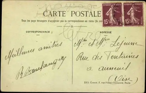 Ak Ponthierry Seine et Marne, Route de Fontainebleau