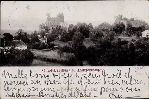 Ak Ottrott Elsass Bas Rhin, Rathsamshausen und Lützelburg