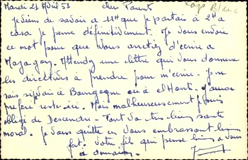 Foto Ak Dordogne?, Le Cap Blanc, Kaserne, 1953