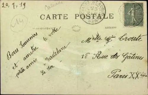 Ak Saint Aubin sur Mer Calvados, Les Villas