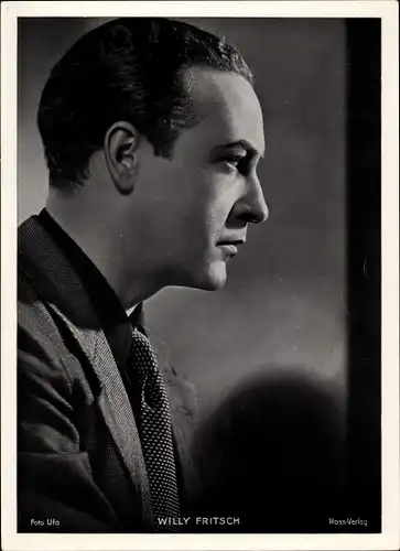 Foto Schauspieler Willy Fritsch, Portrait im Profil