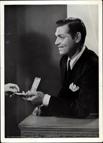 Foto Schauspieler Clark Gable, Portrait, Zigarettenetui