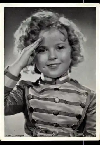 Foto Schauspielerin Shirley Temple, Kinderportrait, salutierend