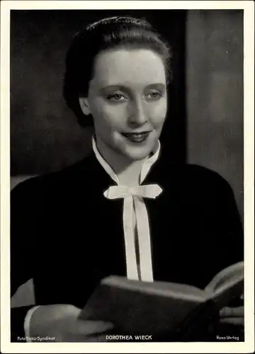 Foto Schauspielerin Dorothea Wieck, Portrait