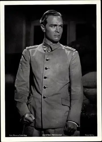 Foto Schauspieler Gustav Fröhlich, Portrait in Uniform, Filmszene