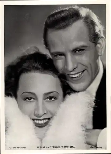 Foto Schauspielerin Frauke Lauterbach, Schauspieler Viktor Staal, Portrait
