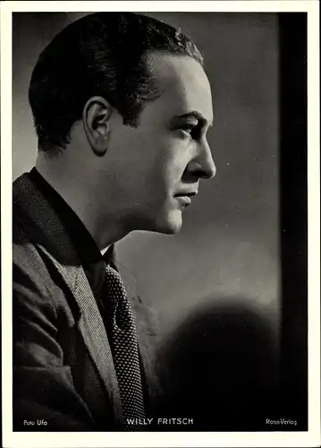 Foto Schauspieler Willy Fritsch, Portrait im Profil