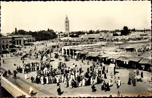 Ak Marrakesch Marokko, Place Djemaa El Fna