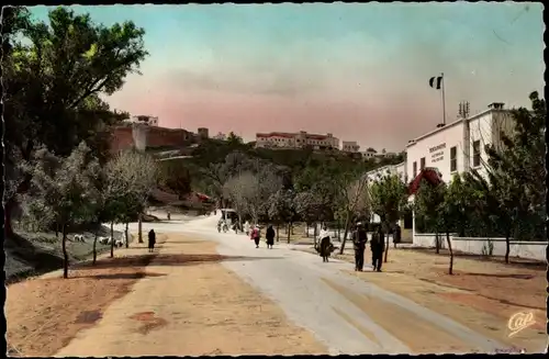 Ak Taza Marokko, La Gendarmerie et vue vers la Medina