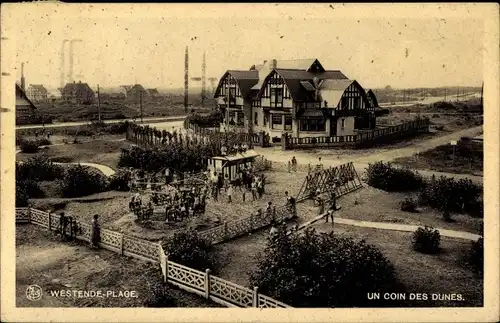 Ak Westende Westflandern, Un Coin des Dunes