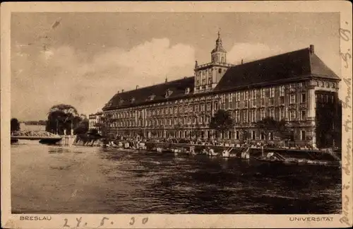 Ak Wrocław Breslau in Schlesien, Universität