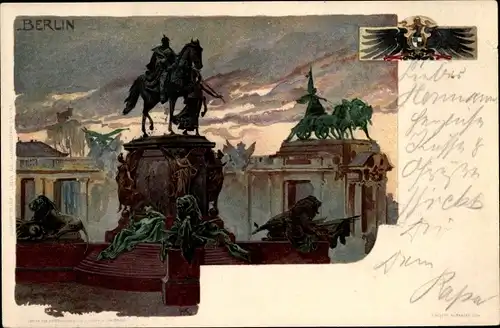 Litho Berlin Mitte, Kaiser Wilhelm Nationaldenkmal
