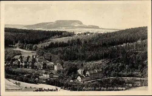 Ak Annaberg Buchholz im Erzgebirge, Buchholz mit Scheibenberg, Panorama