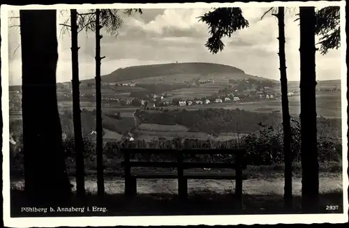 Ak Annaberg Buchholz Erzgebirge, Pöhlberg, Panorama