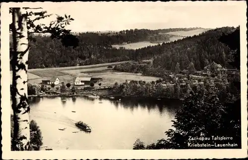 Ak Kriebstein Mittelsachsen, Lauenhain, Zschopau Talsperre, Gaststätte Auenblick, C. Amling