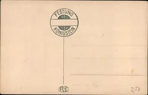 Ak Königstein an der Elbe Sächsische Schweiz, Festung Königstein, Georgenburg und Hungerturm