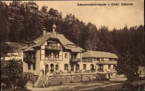 Ak Bad Schandau an der Elbe, Schrammsteinbaude