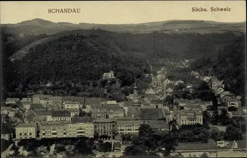 Ak Bad Schandau an der Elbe, Panorama