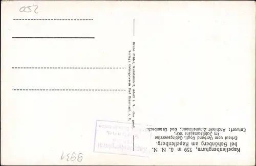 Ak Schönberg am Kapellenberg Bad Brambach im Vogtland, Kapellenbergtrum