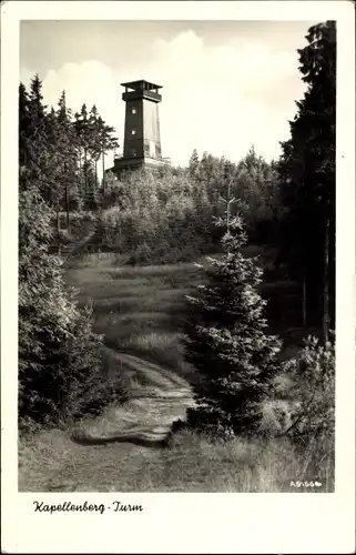 Ak Schönberg am Kapellenberg Bad Brambach im Vogtland, Kapellenberg-Turm