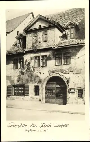 Ak Saalfeld an der Saale Thüringen, Gaststätte Das Loch