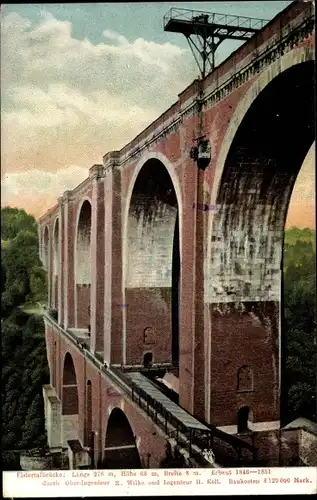 Ak Jocketa Pöhl im Vogtland, Elstertalbrücke