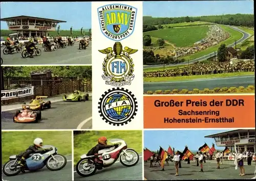 Ak Hohenstein Ernstthal Sachsen, Großer Preis der DDR, Sachsenring, Motorradrennen