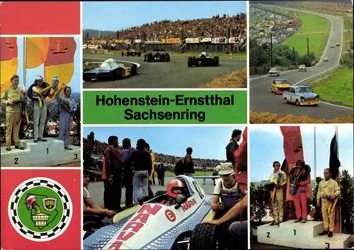 Ak Hohenstein Ernstthal in Sachsen, Sachsenring, Spezialtourenwagen A 21, Trabant, Siegerehrung