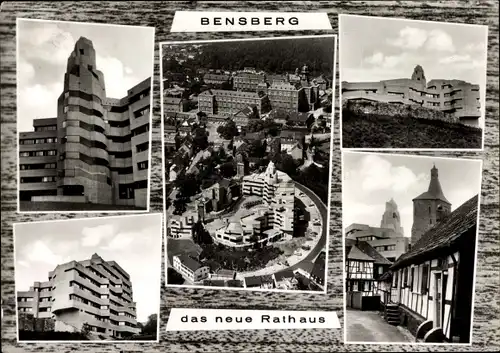 Ak Bensberg Bergisch Gladbach, Das neue Rathaus, Teilansichten, Fachwerkhaus