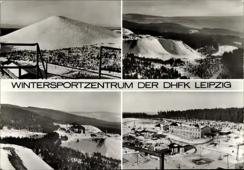 Ak Schneckenstein Hammerbrücke Muldenhammer im Vogtland,  Wintersportzentrum der DHFK Leipzig