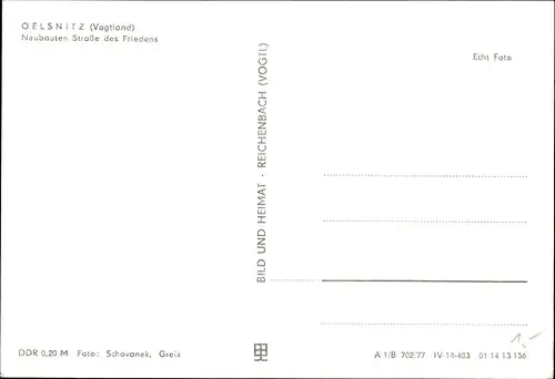 Ak Oelsnitz Vogtland, Neubauten Straße des Friedens