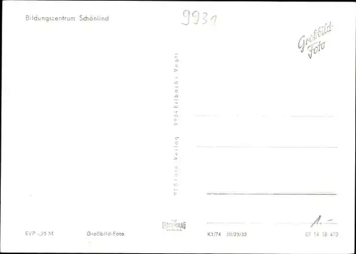 Ak Schönlind Markneukirchen im Vogtland, Bildungszentrum