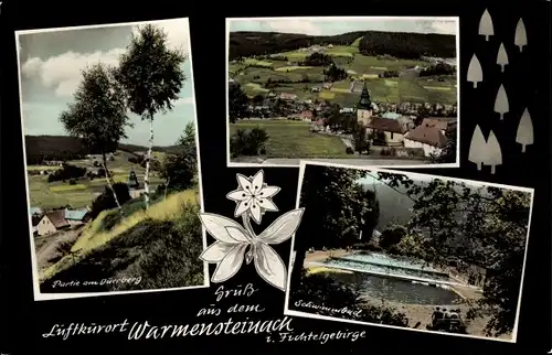 Ak Warmensteinach Oberfranken Bayern, Partie am Dürrberg, Schwimmbad