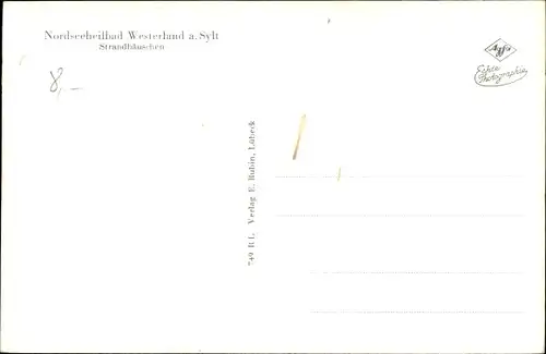 Ak Westerland auf Sylt, Strandhäuschen