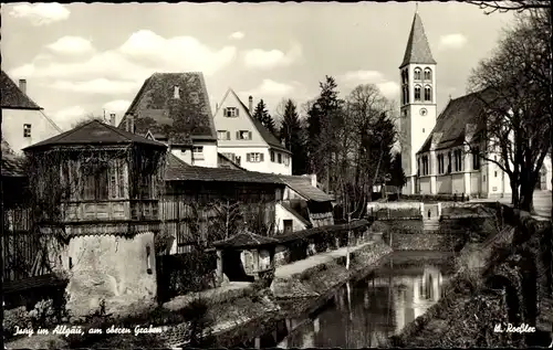 Ak Isny im Allgäu, Am oberen Graben