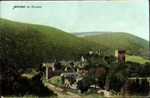 Ak Altwied Neuwied in Rheinland Pfalz, Teilansicht