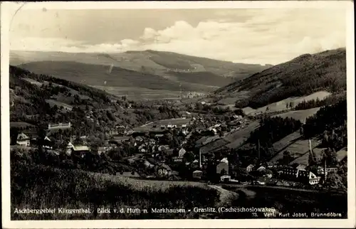 Ak Aschberg Klingenthal im Vogtland Sachsen, Blick v.d. Huth nach Markhausen, Graslitz